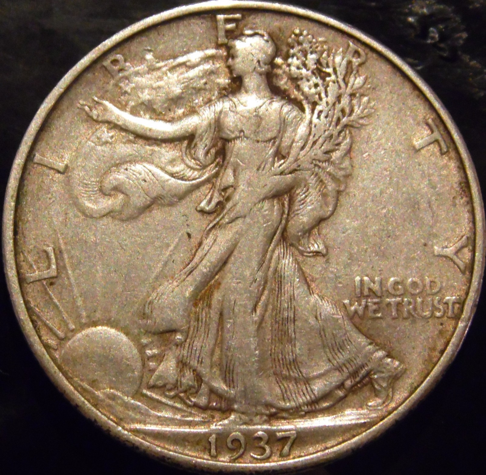 1937-D Walking Liberty Half Dollar Choice Original XF/AU