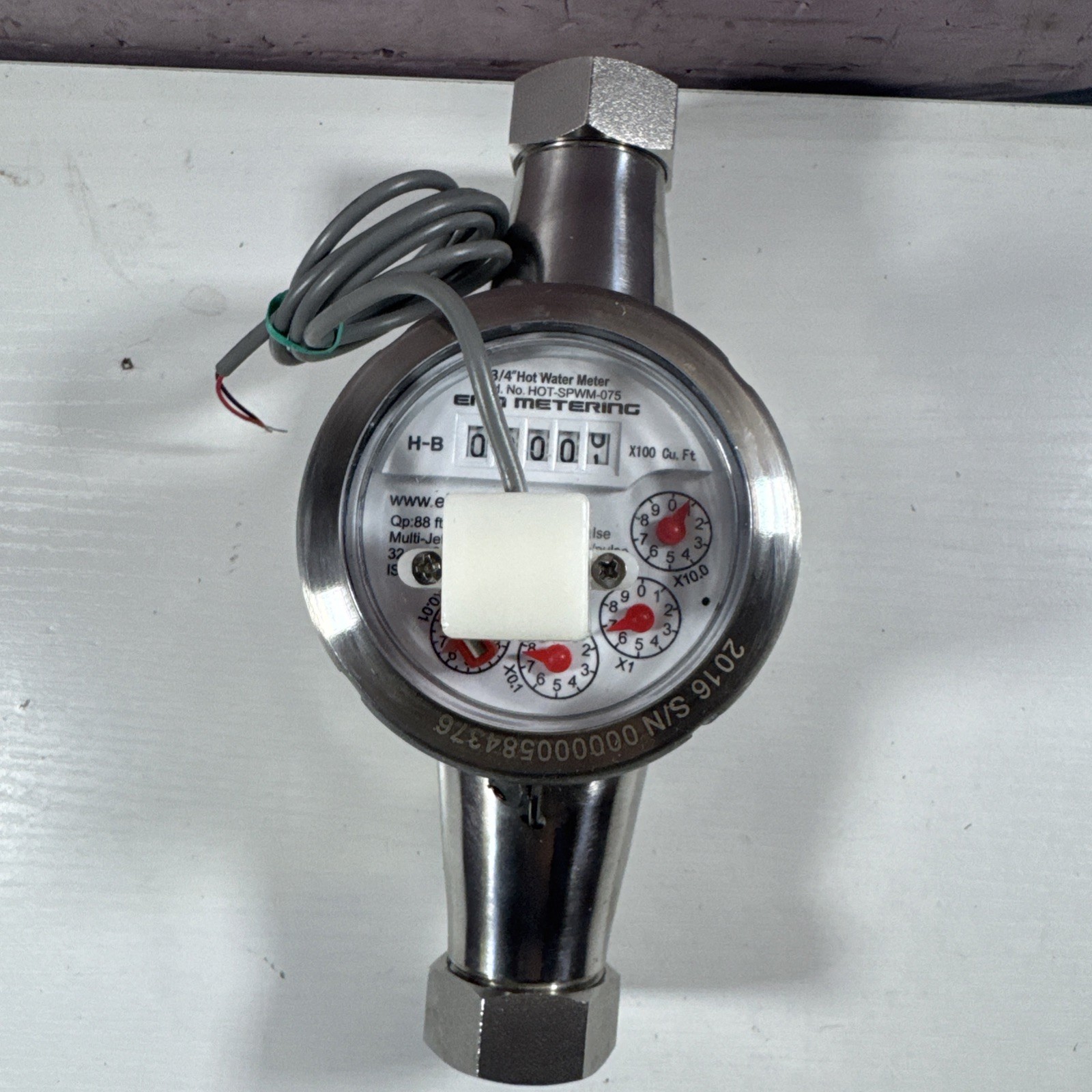 ekm metering  3/4 hot water meter hot-spwm-075 New No Box