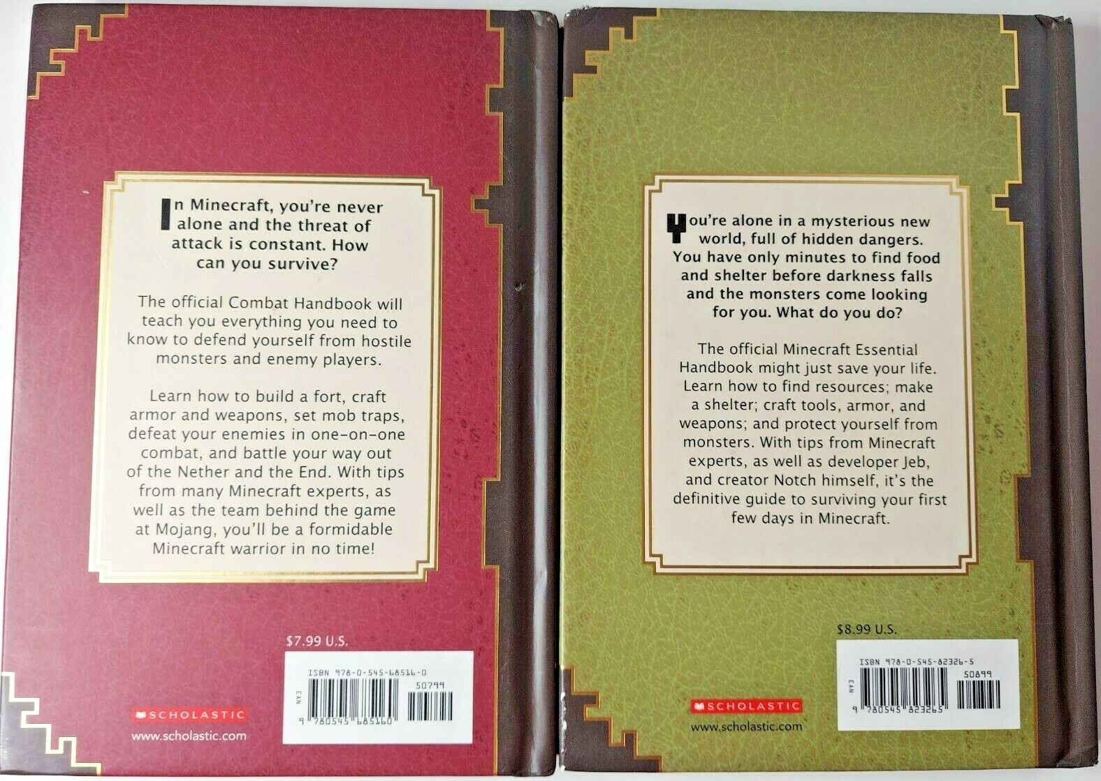 Trio of Minecraft Handbook/Workshop Books