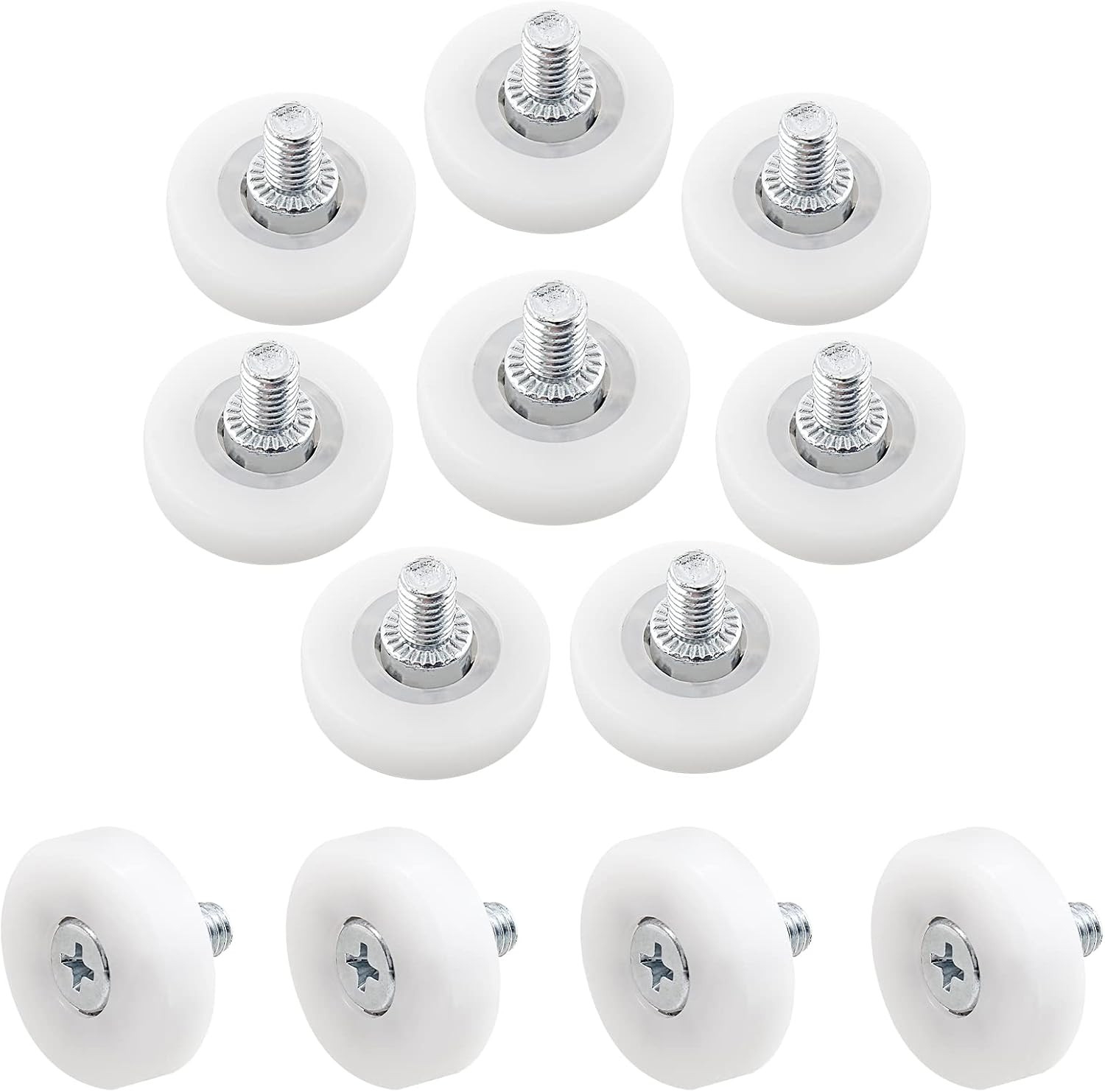 Litoexpe 0.98 Inch Drawer Slide Roller, 12 Pieces Drawer Replacement Wheels, Pla