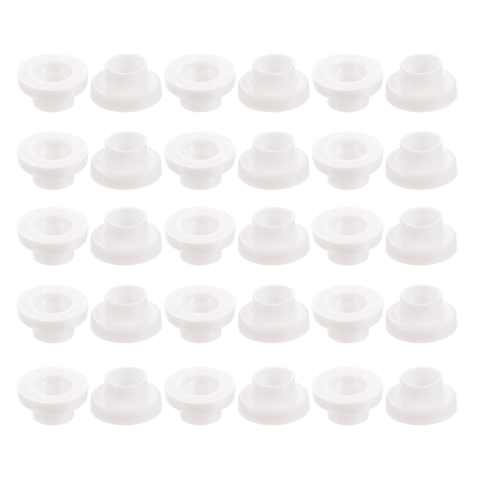 30pcs Flanged Sleeve Bearings 3mmx3.6mmx2.8mm Nylon Bushings White