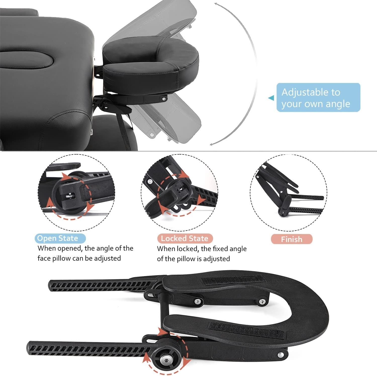 Lightweight and Sturdy Massage Table Face Cradle - Adjustable for All Clients