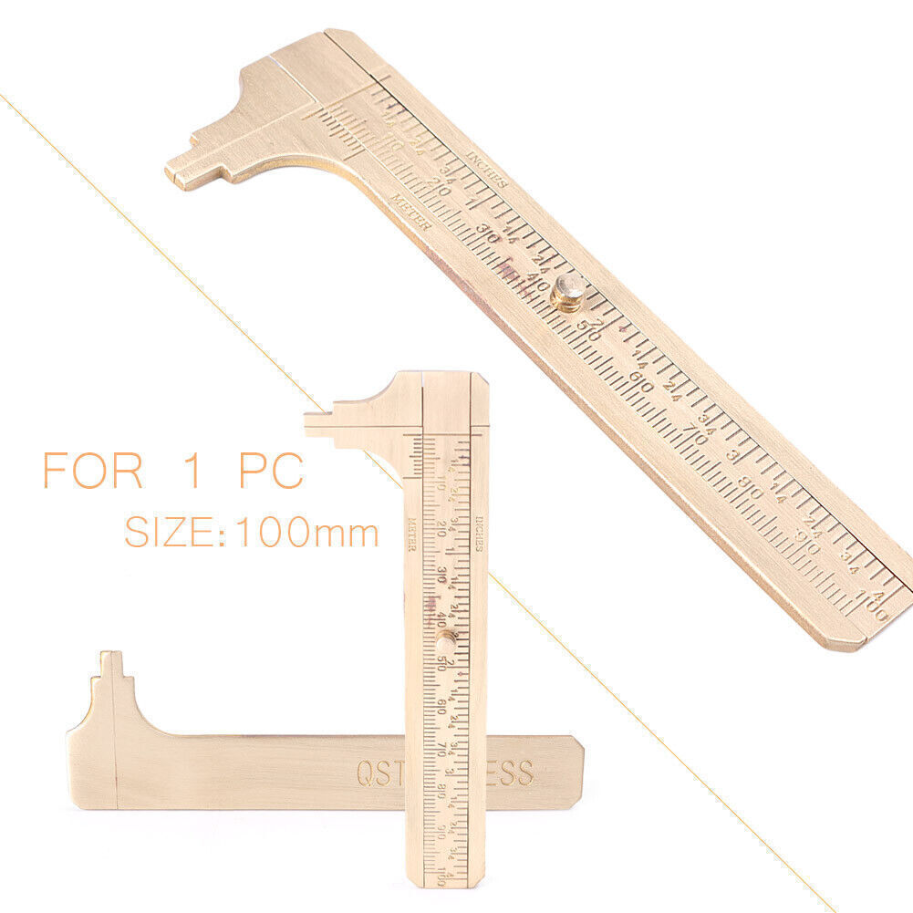 100mm Double Scale Sliding Gauge Vernier Caliper Ruler Measuring Tool 4'' Metal