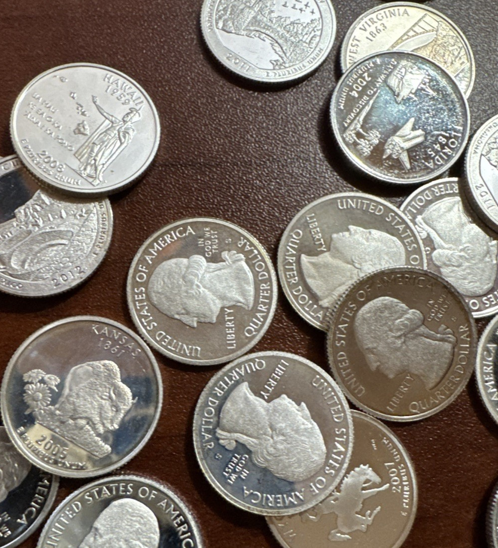 Proof Washington Quarters Roll of 40 Random Dates
