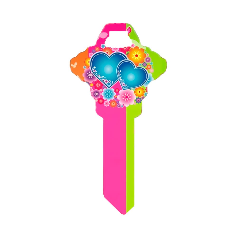 SC1 Flowers Hearts Key Blank