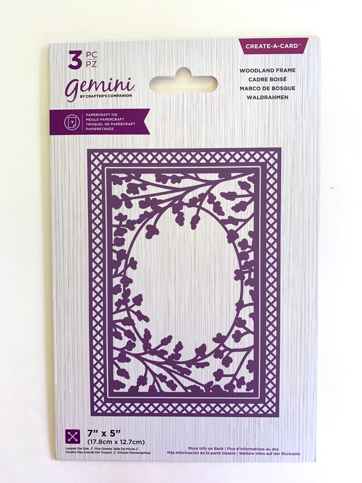 Gemini by Crafter's Companion Create-A-Card 3 Piece WOODLAND FRAME Die Set