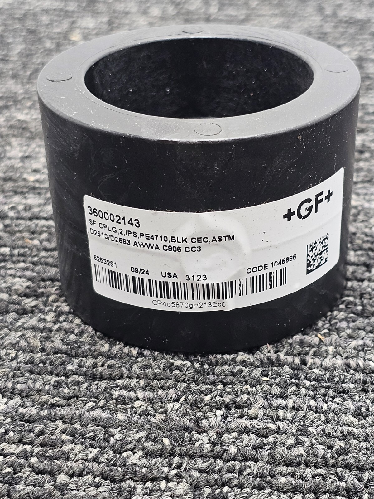 (QTY 3) GF Plastics 360002143 2" SF COUPLING F/SDR11 POLY NSF 81M
