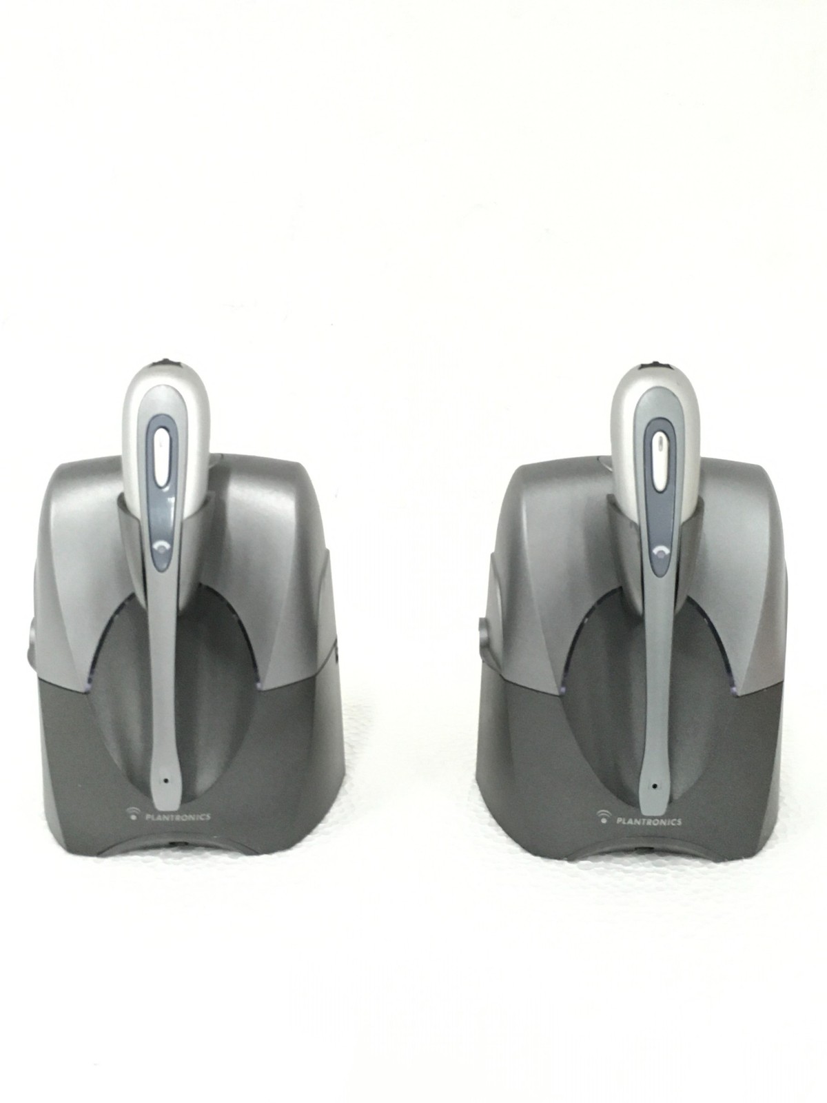 Lot of 2 Plantronics CS55 Wireless Headset System w/ Base Charger, No AC Adapter