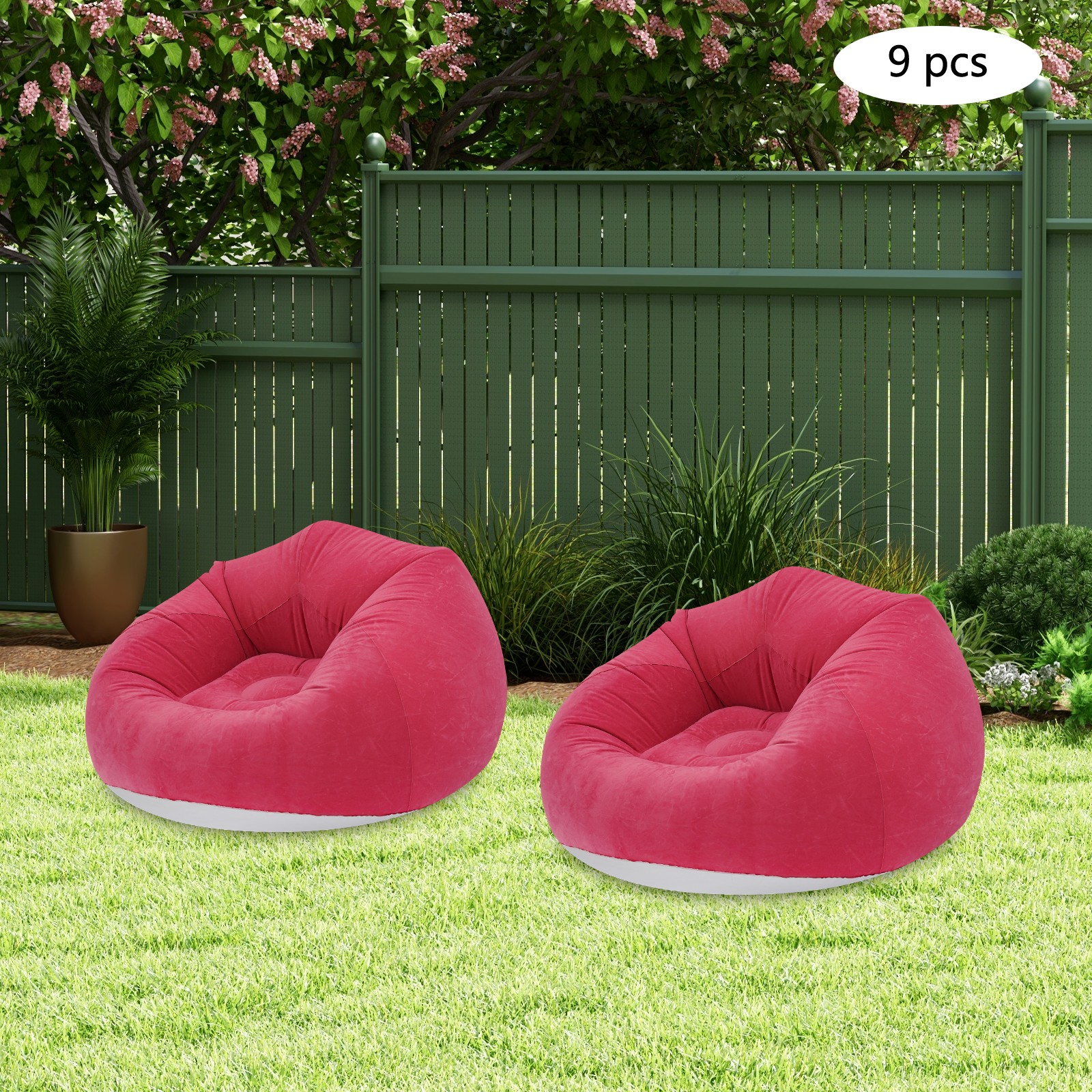 Modern Inflatable Chairs 9 Pcs Inflatable Sofa Inflatable Sofa for Homes Yards