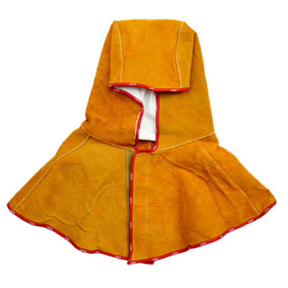 Heat insulation Protection Safety Welding Leather Work Hooded Shawl Hat Caps