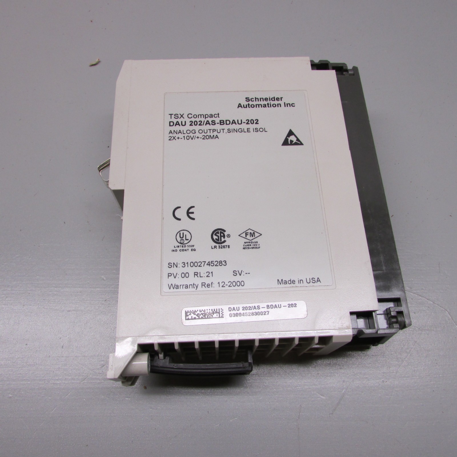 Schneider TSX Compact DAU-202/AS-BDAU-202 Analog Input Module