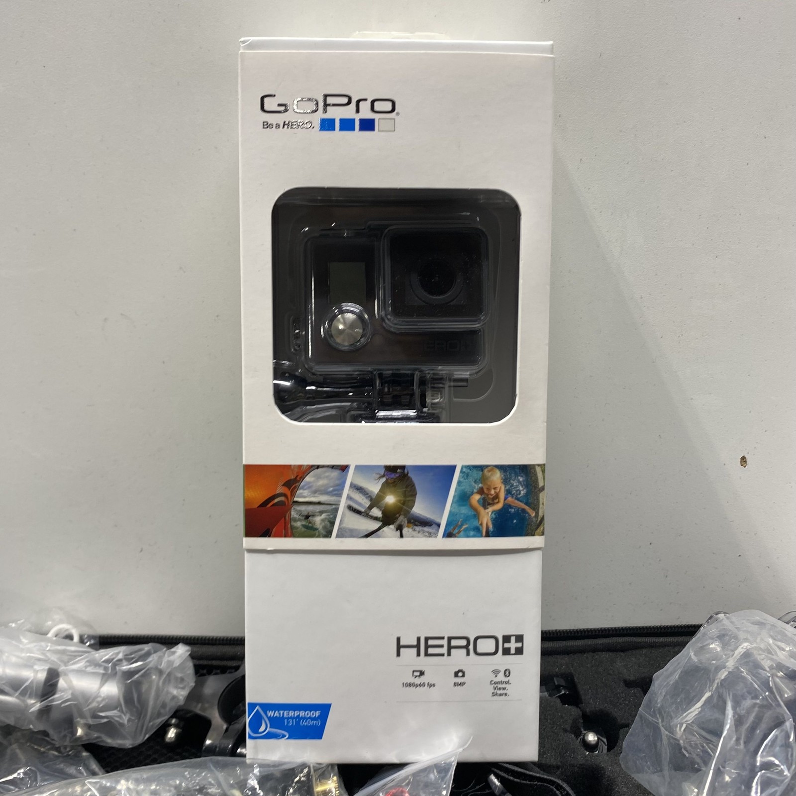 GoPro Hero+ & HD Hero2 Action Camera Bundle Lot With Cases & Mounts Tested