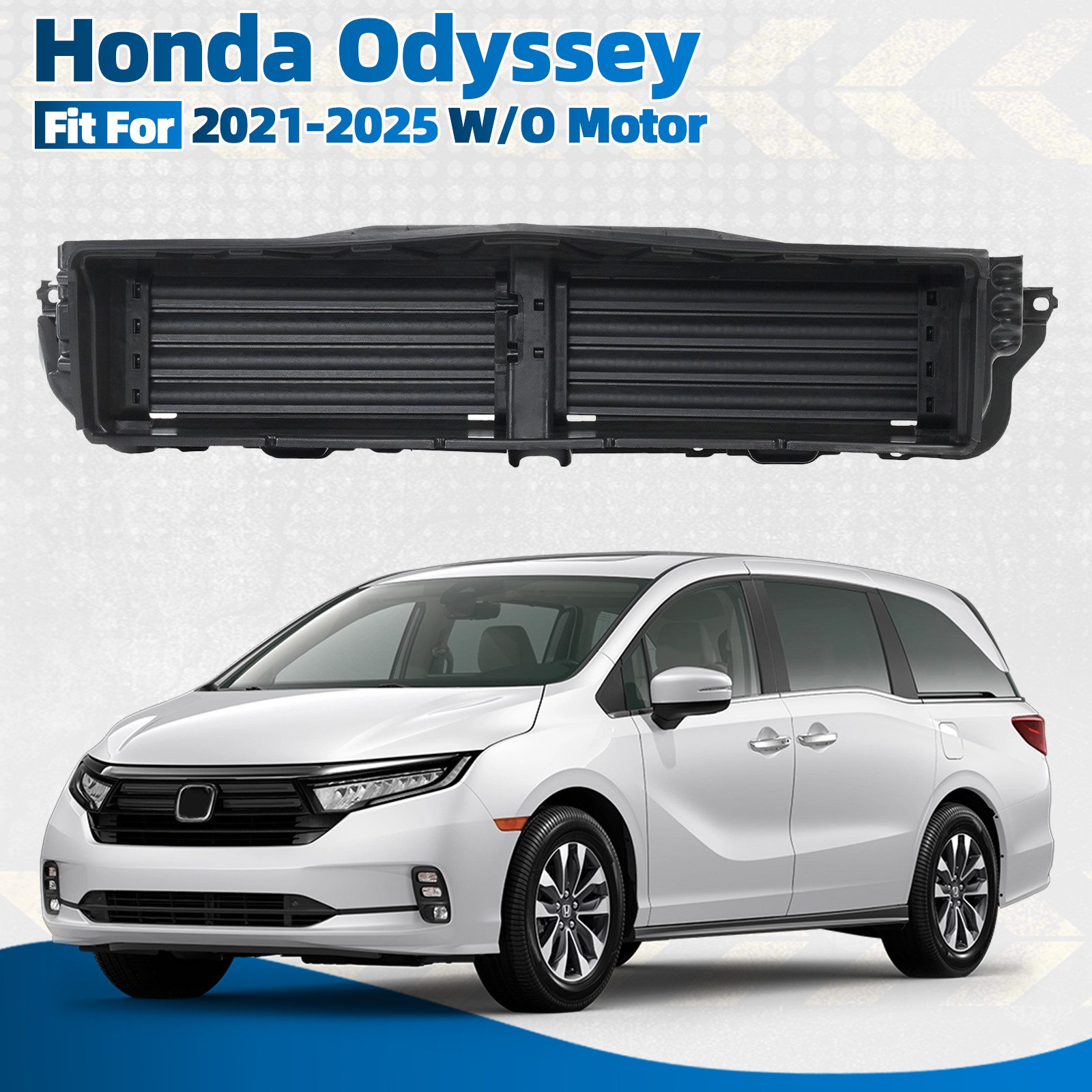 Front Grille Radiator Air Shutter For 2021-2025 Honda Odyssey Air Duct w/o Motor