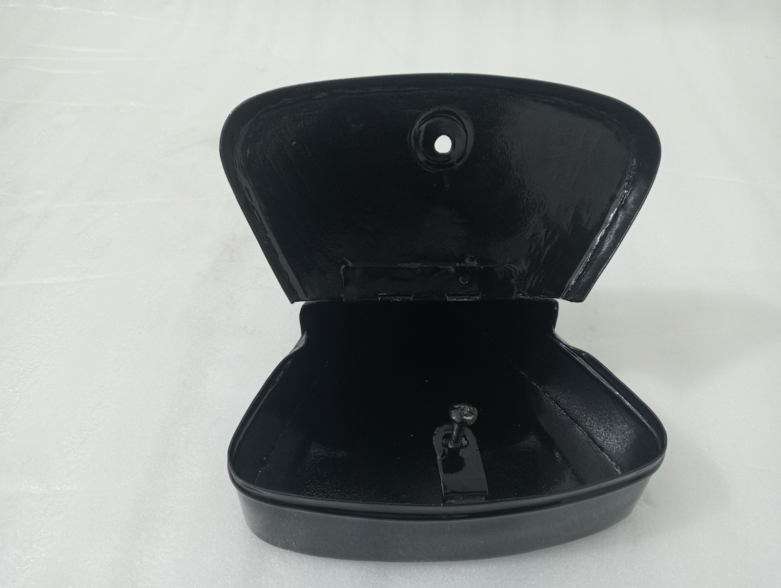 VINTAGE BSA,ARIEL TRIANGULAR TOOL BOX BLACK PAINTED STEEL |Fit For