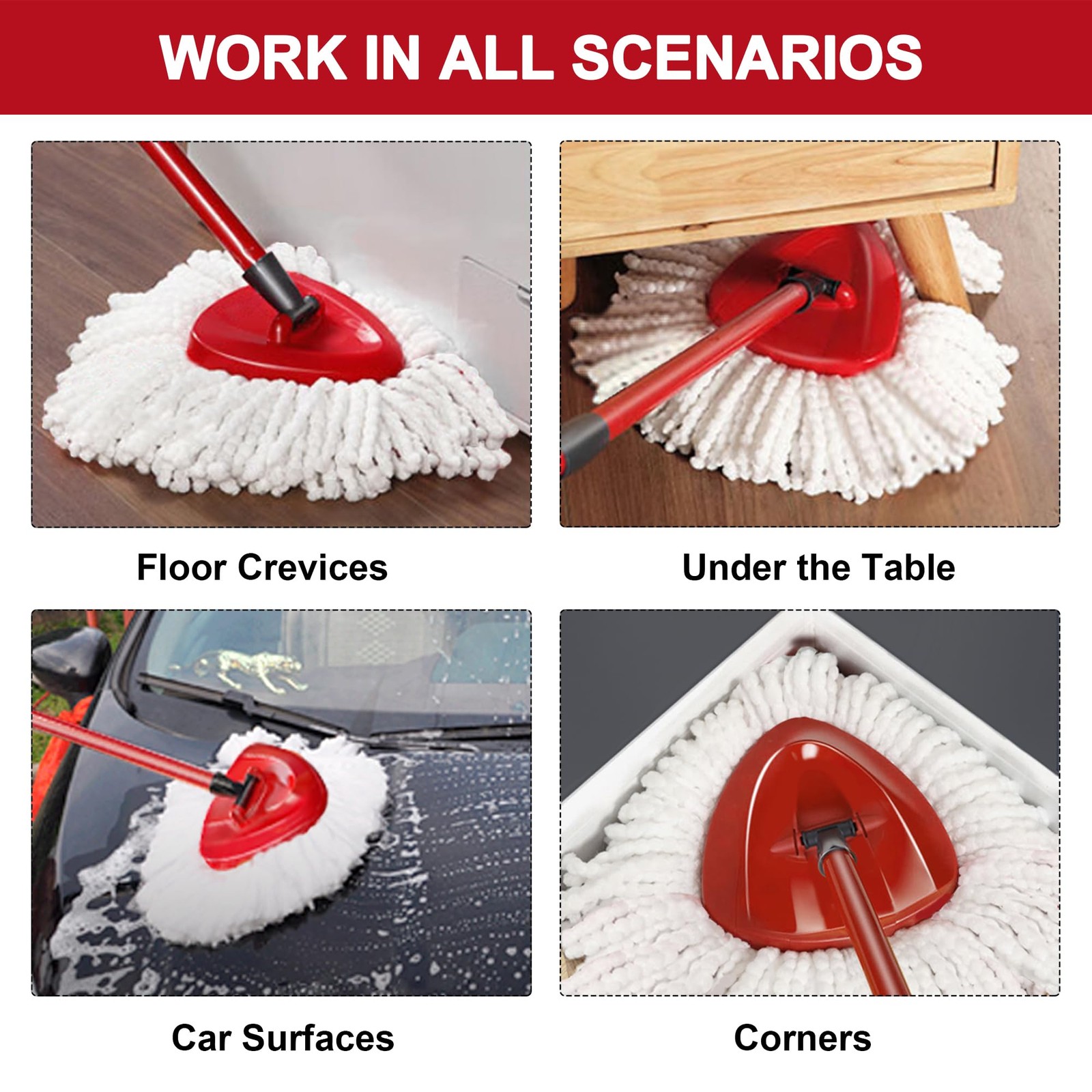 Mop Replacement Heads for O-Ceda Mop Replace Head EasyWrin Spin Mop Heads