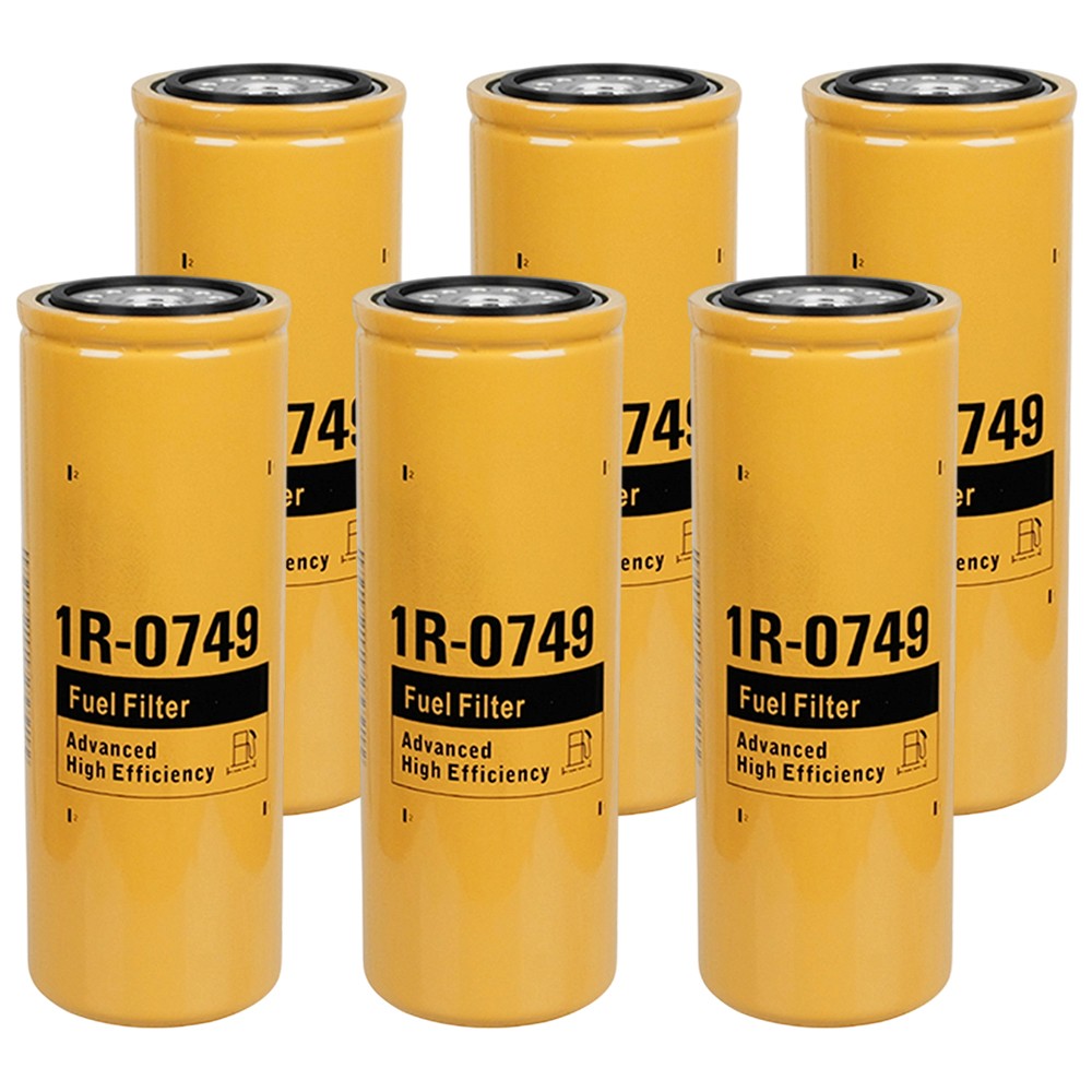 6PCS Fuel Filter 1R-0749 Fit For Caterpillar Engine Replaces LFF5823B LFF2749