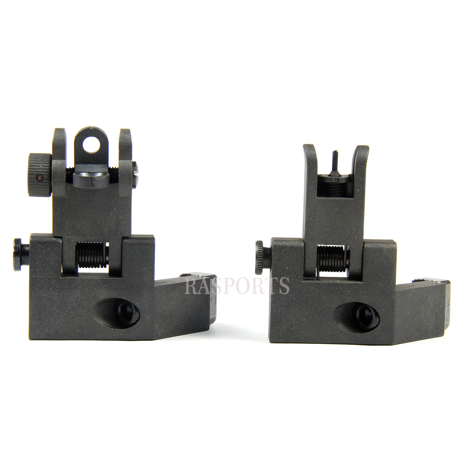 45 Degree Offset Front & Rear Backup Sight Fit Picatinny Weaver Rail