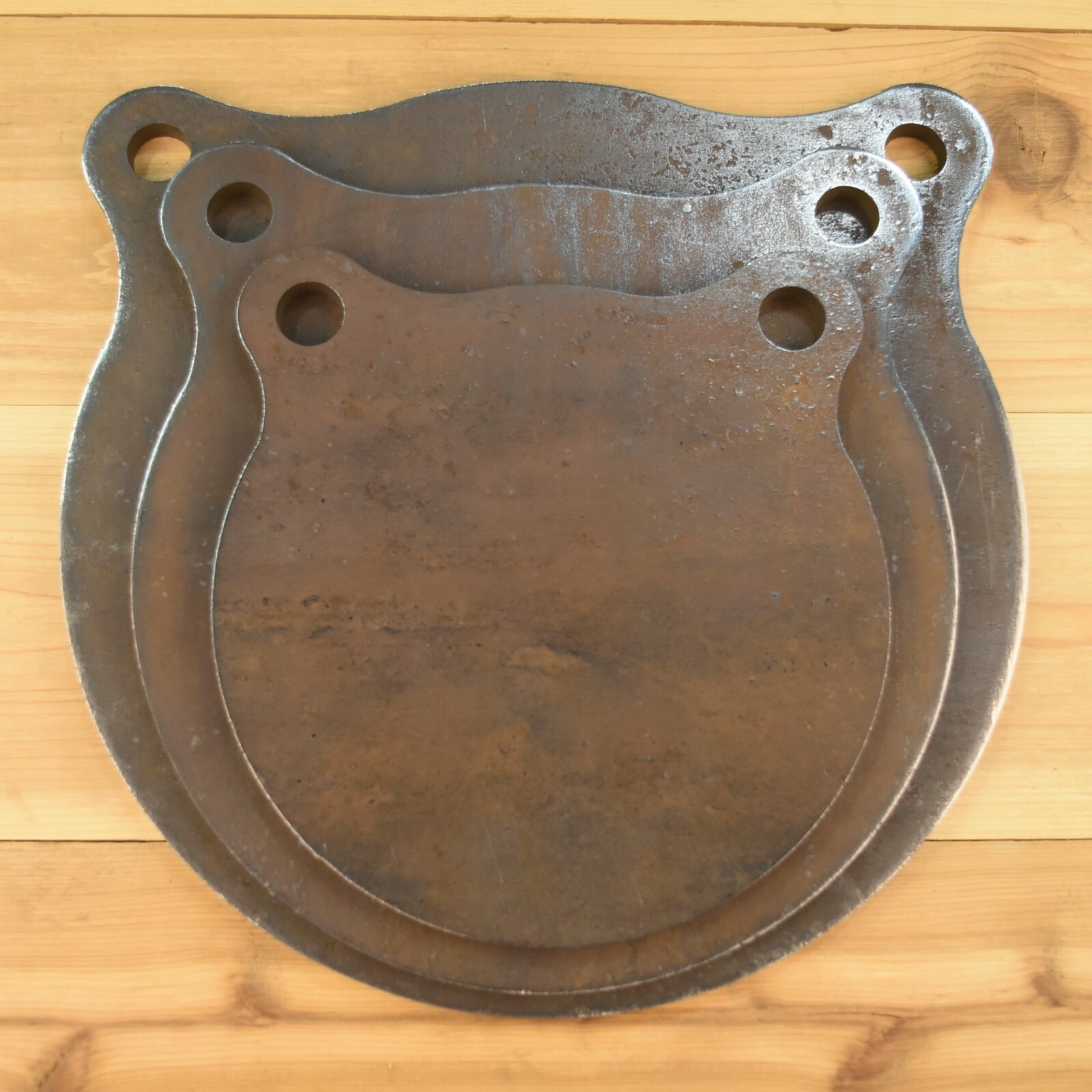 AR500 3/8" Steel Shooting Targets 8" 10" 12" Gongs Set of THREE