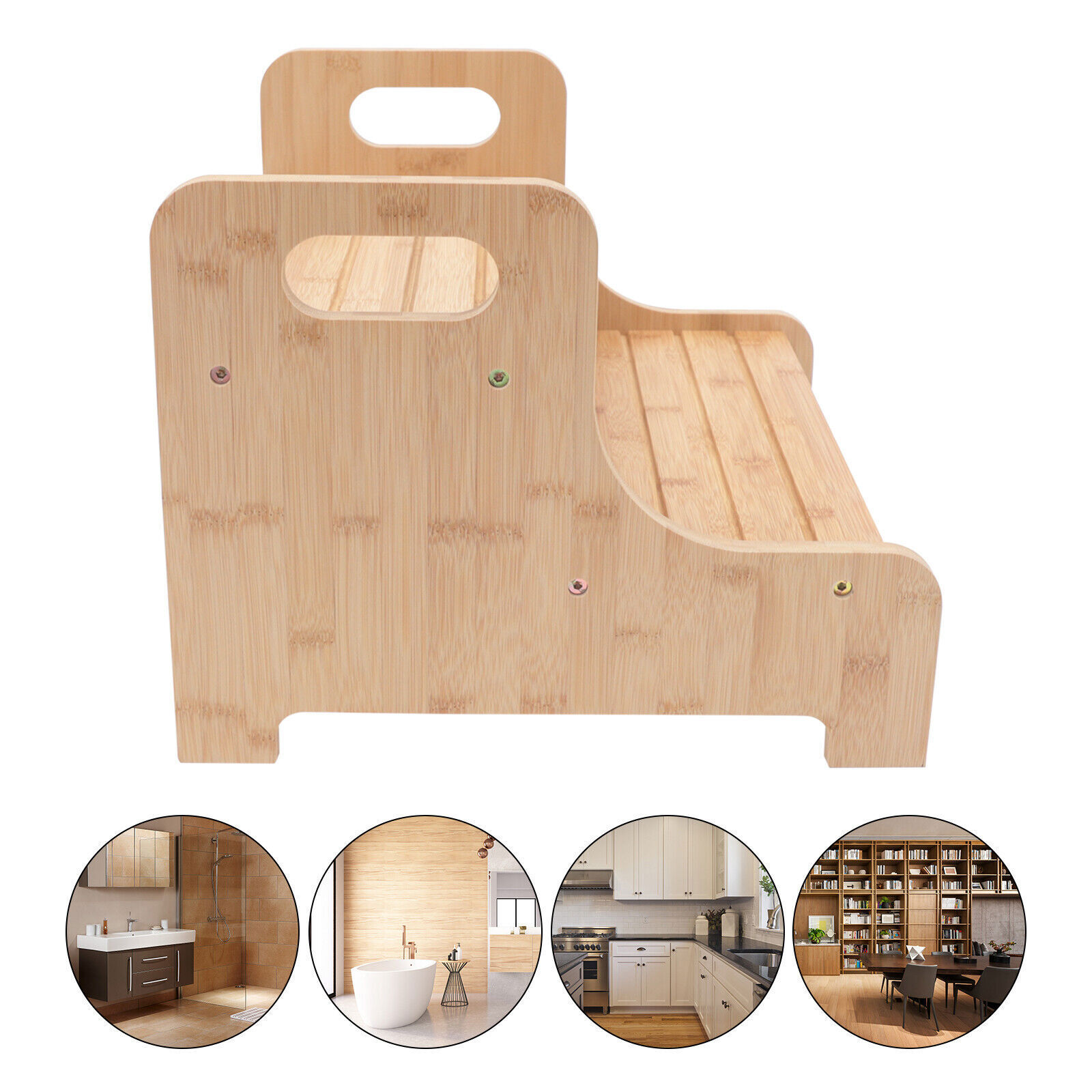 High Beds Bed Steps For Elderly/ Child Two Step Stool Stair Ladder Bath Benches