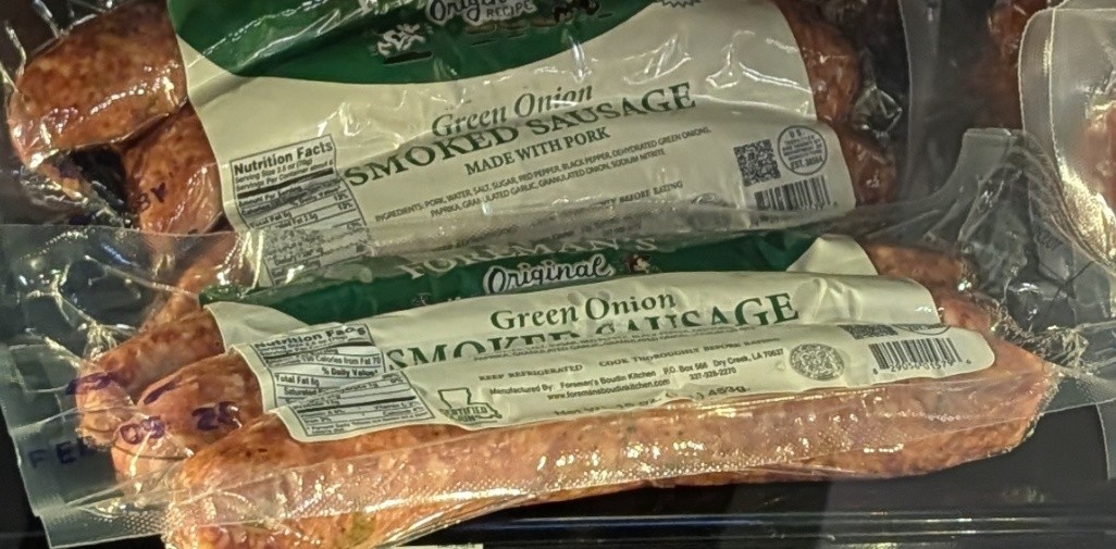 Foreman's Green Onion Smoked Sausage 16 Oz (4 Pack)