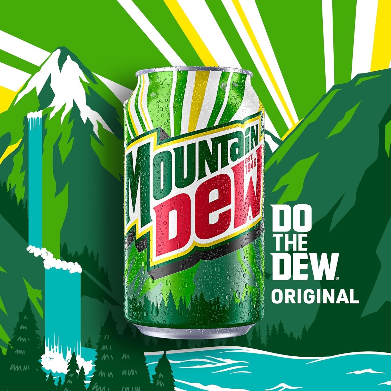 Pack of 12 MTN DEW 12 Fl Oz Cans - Ultimate Refreshment for Parties