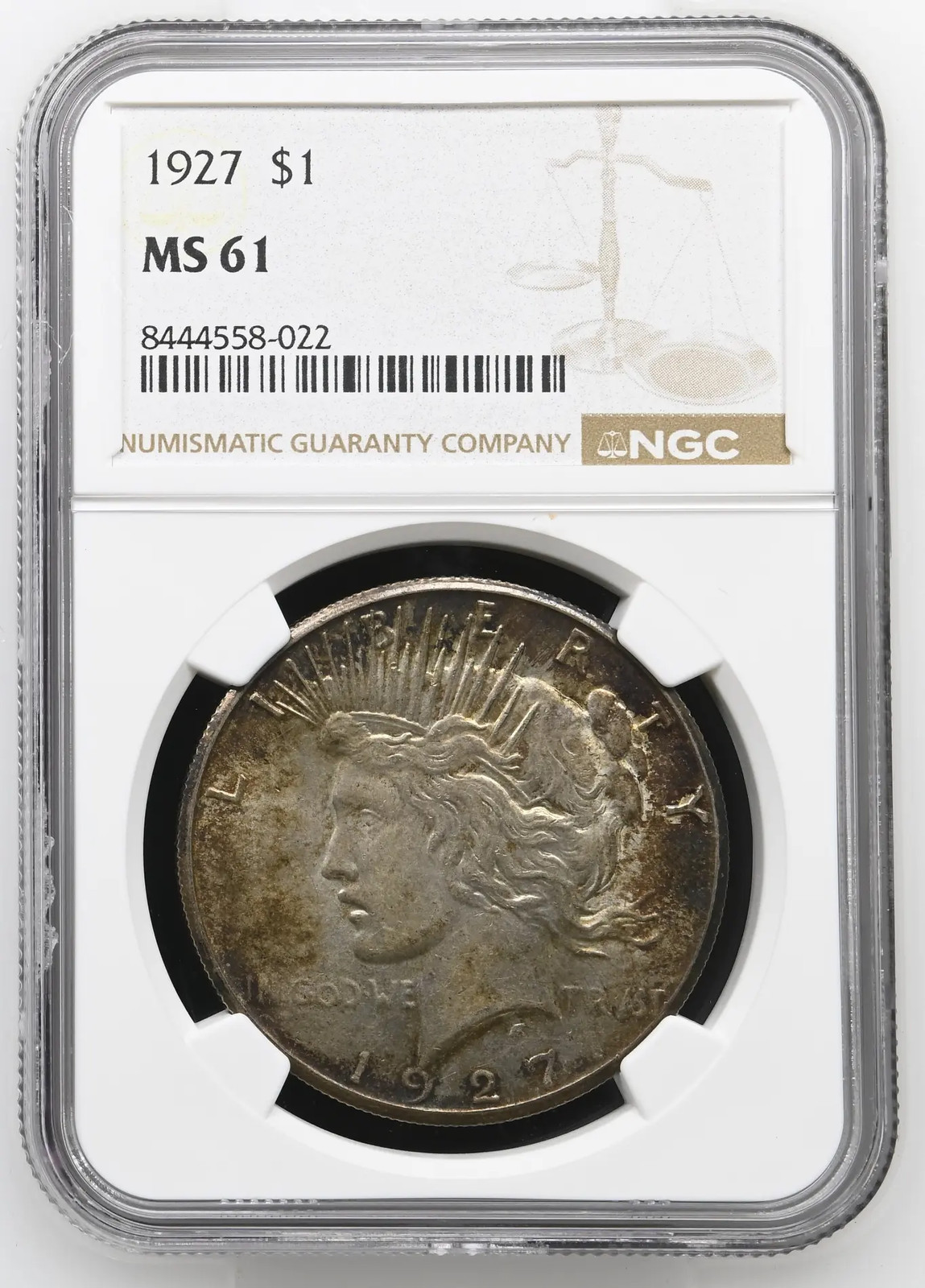 1927 Peace Silver Dollar NGC MS-61