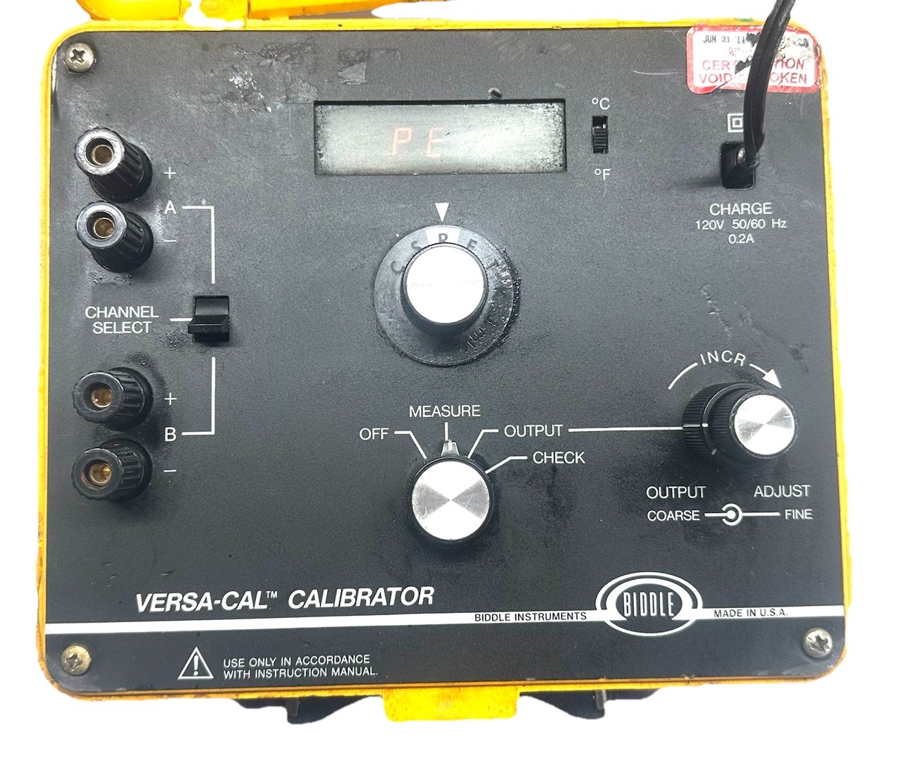 Biddle 720350 Versa-Cal Series J, K, T, E, C, R, S, mV Calibrator (Powers Up)