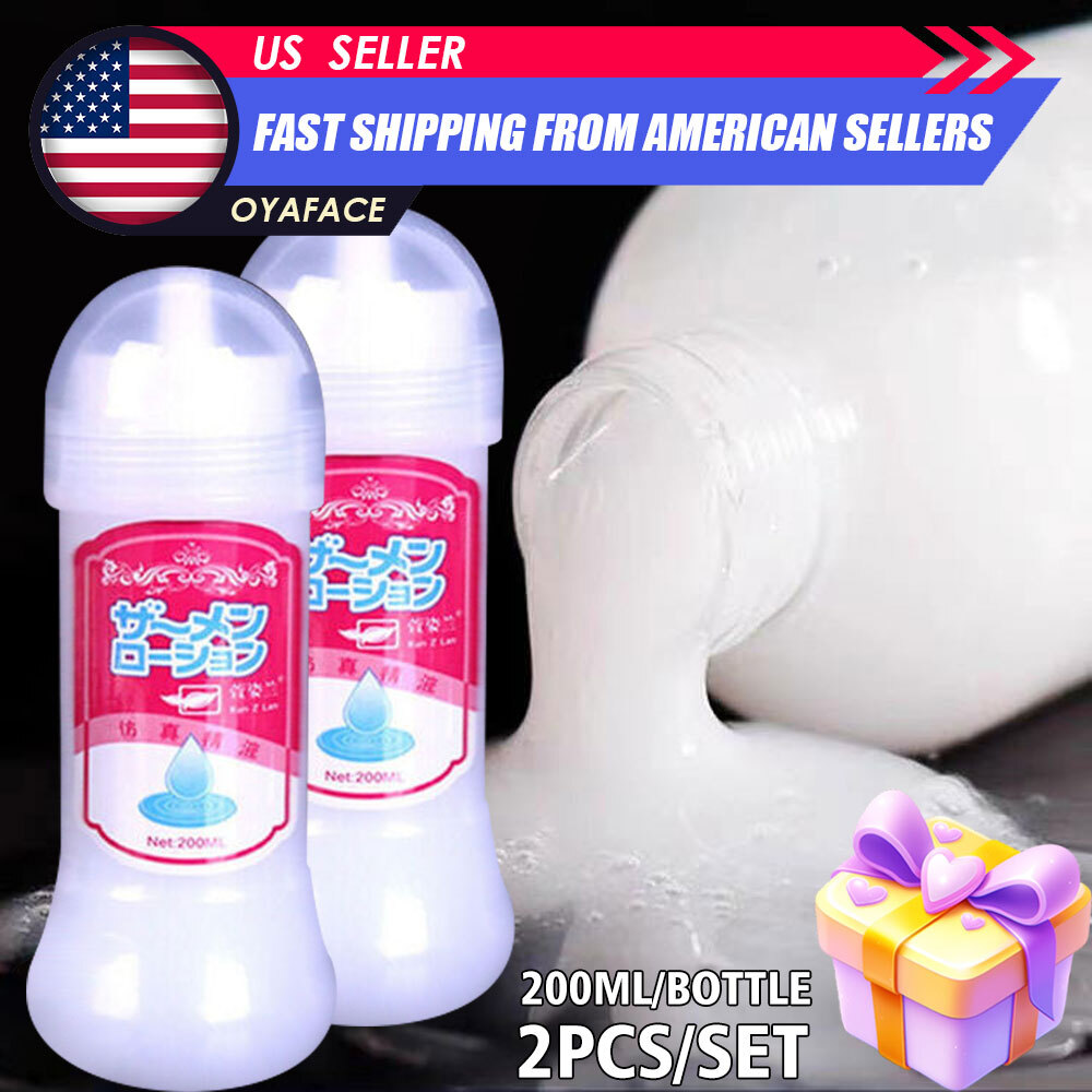 2pcs Lubricant Unscented Cum Realistic Semen Lube Couple Water Based Personal