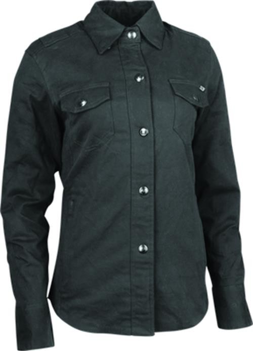 SpeedandStrength 880430 Speed Society Armored Moto Shirt Black Womens - Small