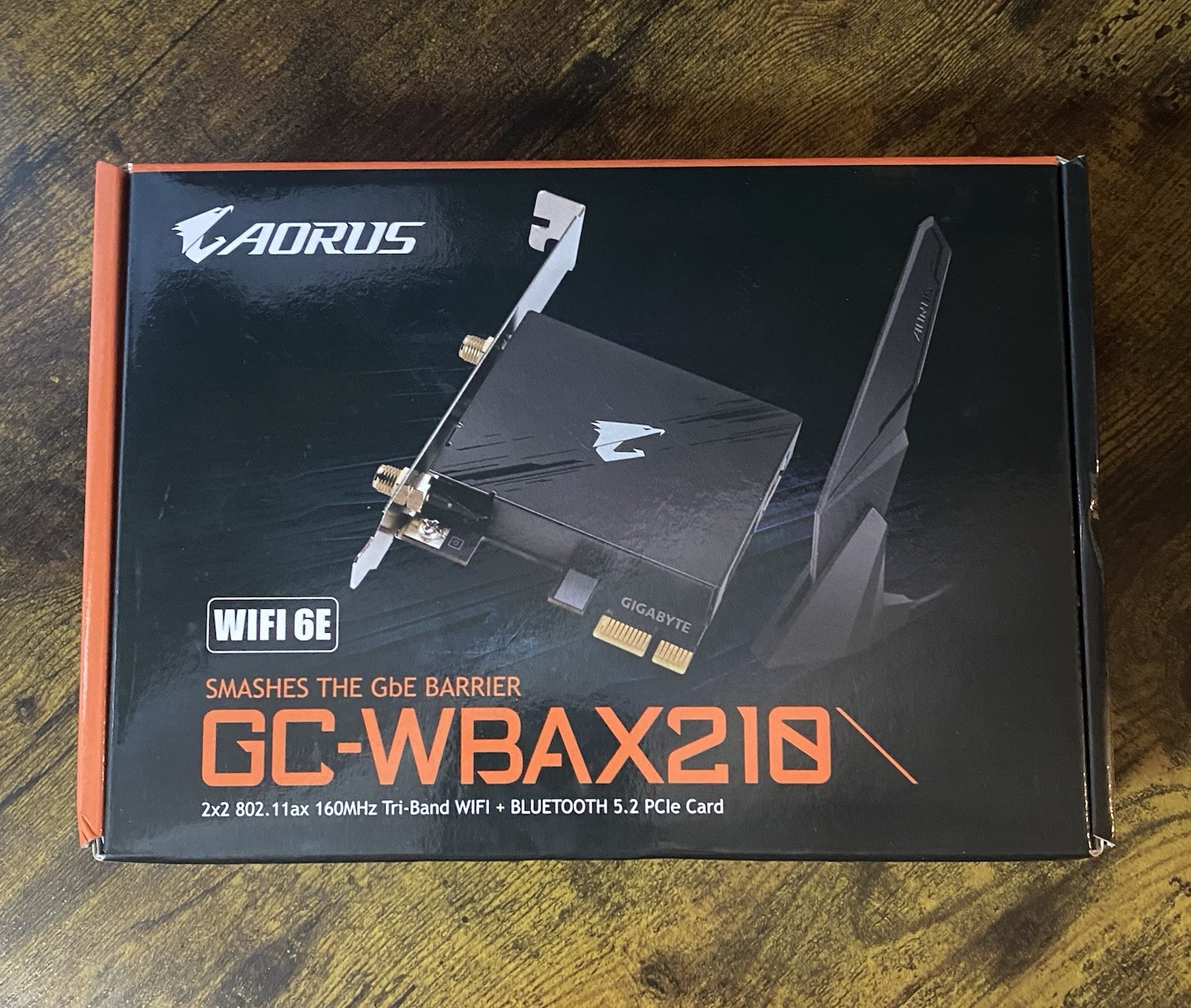 GIGABYTE AORUS GC-WBAX210 WiFi 6E PCIe Card Tri-Band BT 5.2