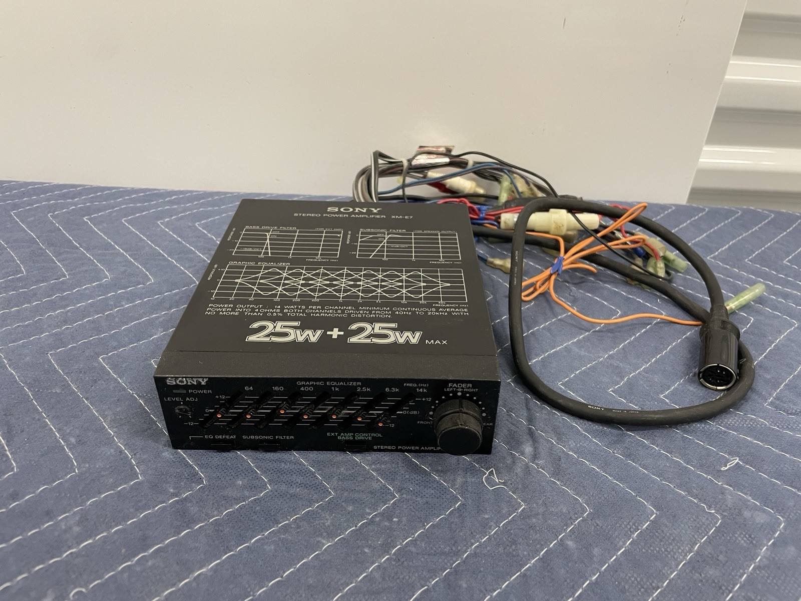 Vintage Sony XM-E7 Car Audio Stereo 25W + 25W Powered 7-Band Equalizer - TESTED!