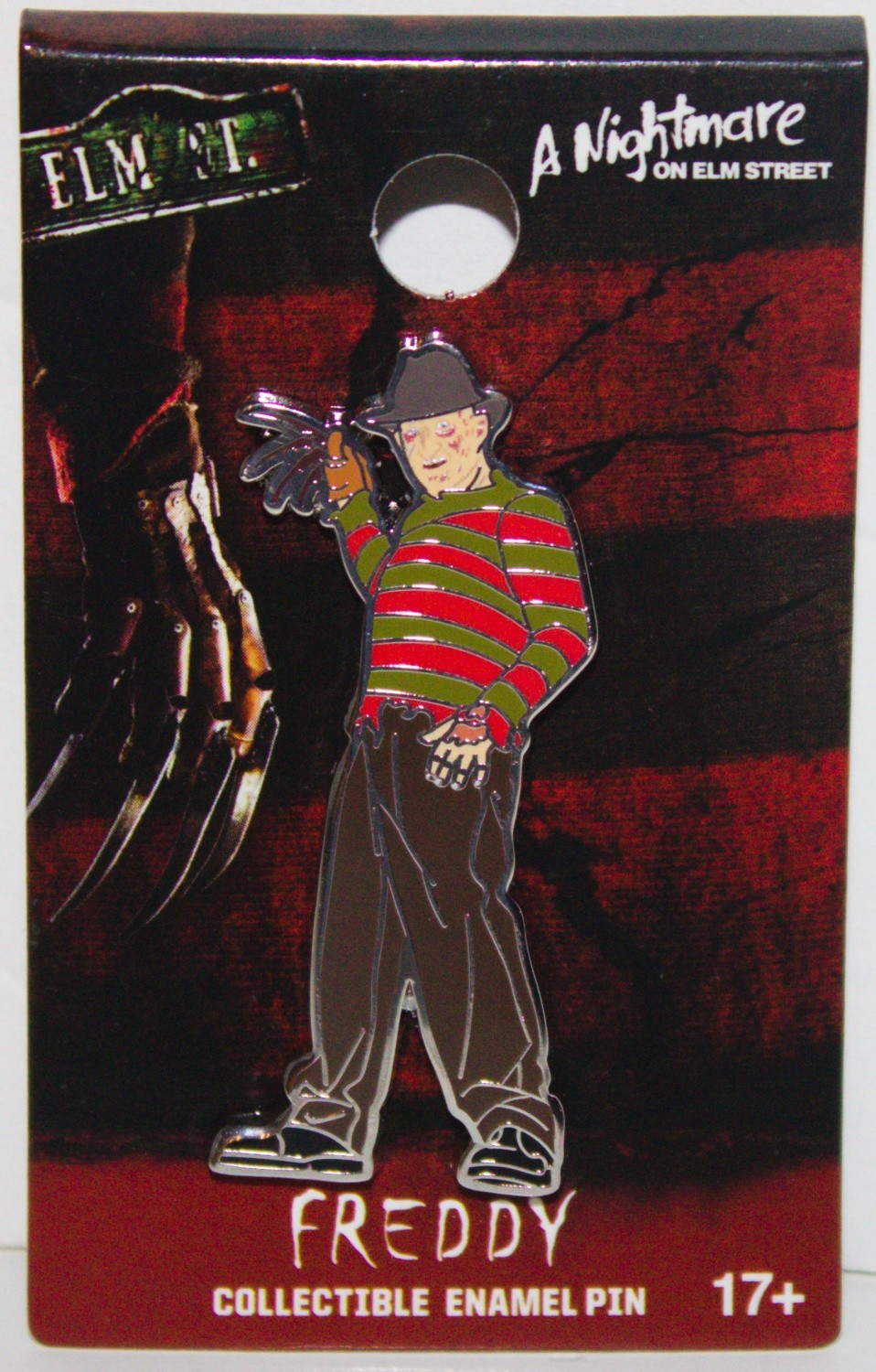 A Nightmare On Elm Street Movies Standing Freddy Metal Enamel Pin NEW UNUSED