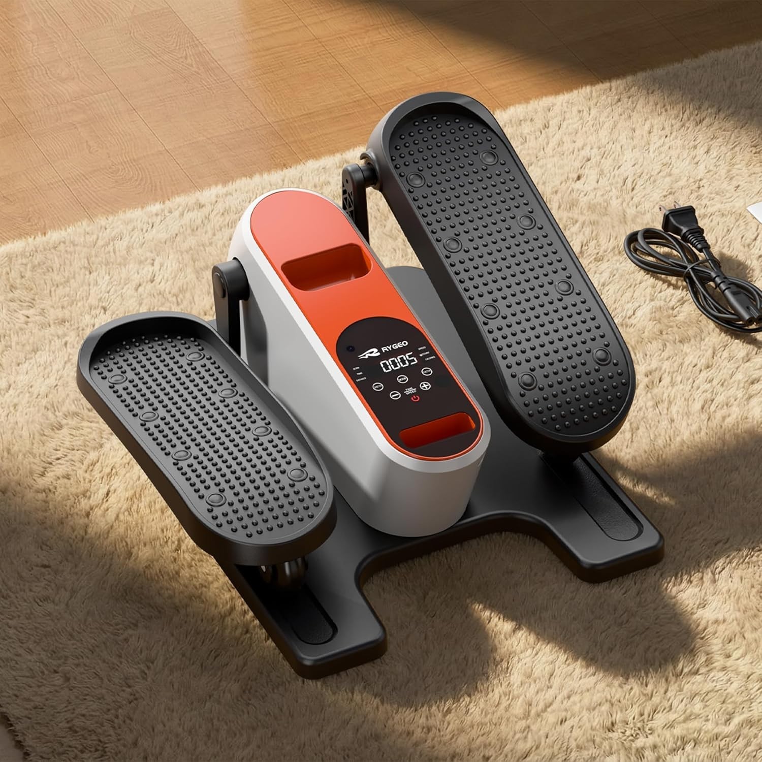 Compact Under Desk Elliptical - 12 Speed Adjustable Leg Exerciser for Seniors