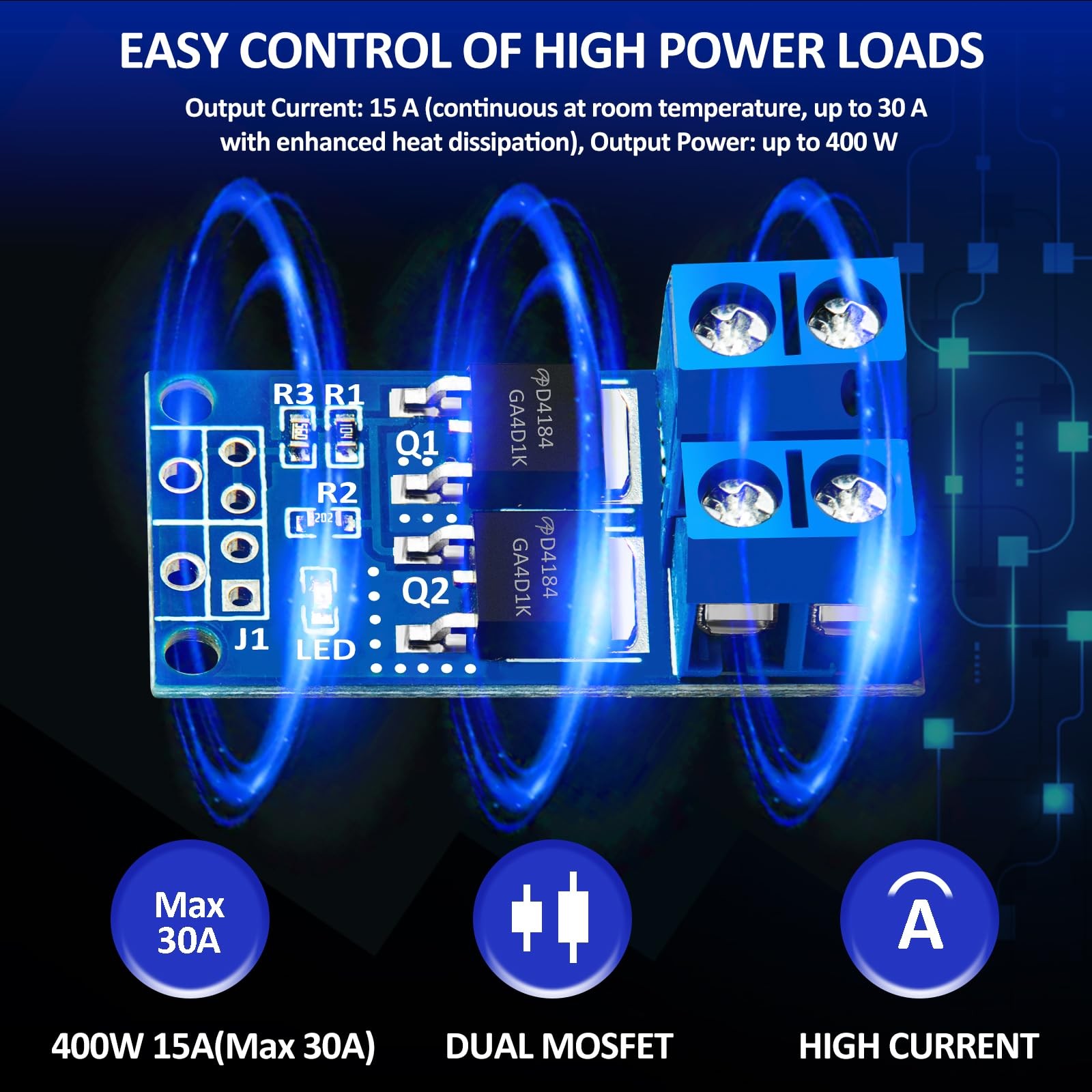 6 PCS Dual HighPower MOSFET Trigger Switch Drive Module, Upgrade 020KHz PWM A...