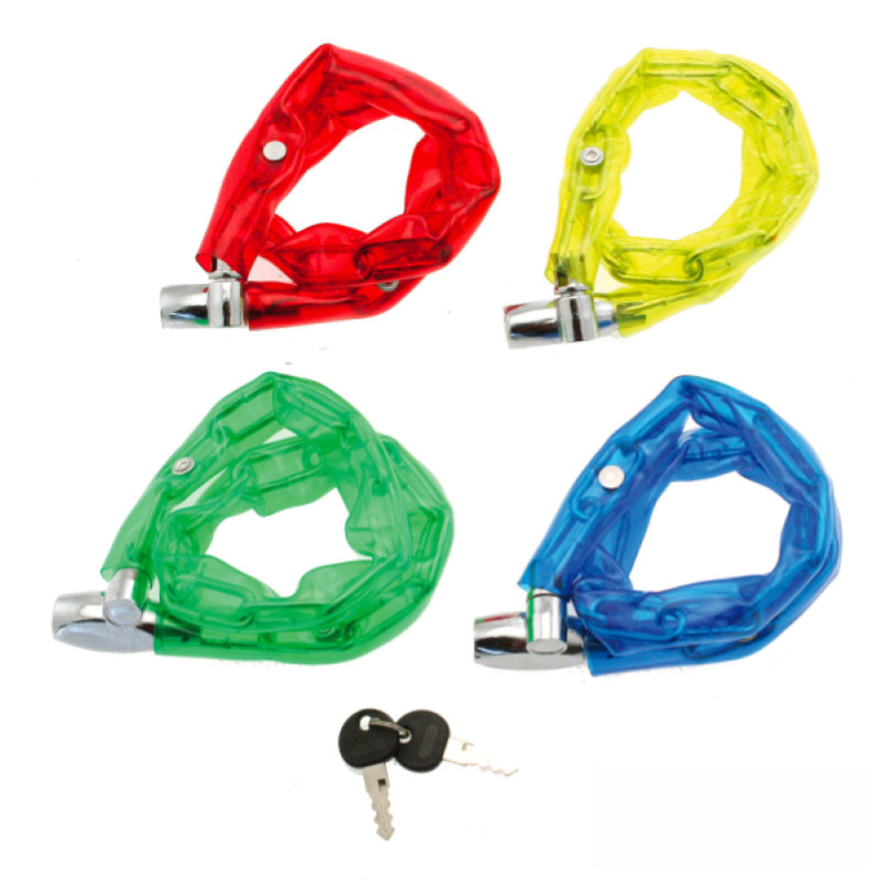 BIKE LOCK CHAIN ANTI-THEFT MTB BICYCLE PVC Ø 5 800mm COLORFUL
