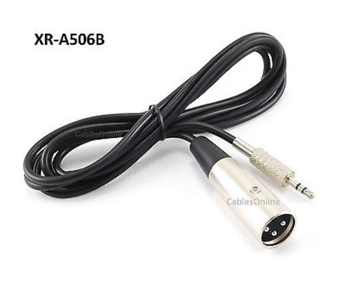 6ft 3.5mm TRS Plug to 3-Pin XLR Male Plug Audio Cable, CablesOnline XR-A506B