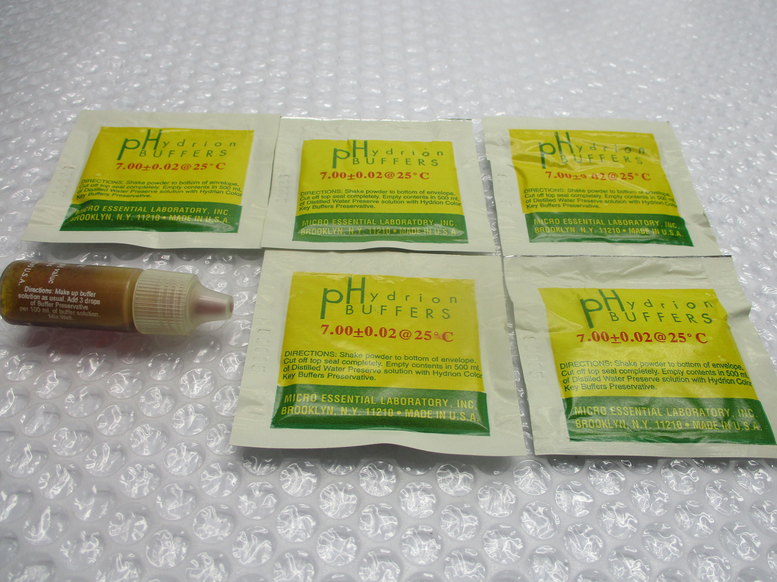 MICRO ESSENTIAL LABORATORY 280-7.00 HYDRION BUFFER CHEMVELOPES KIT NSMP