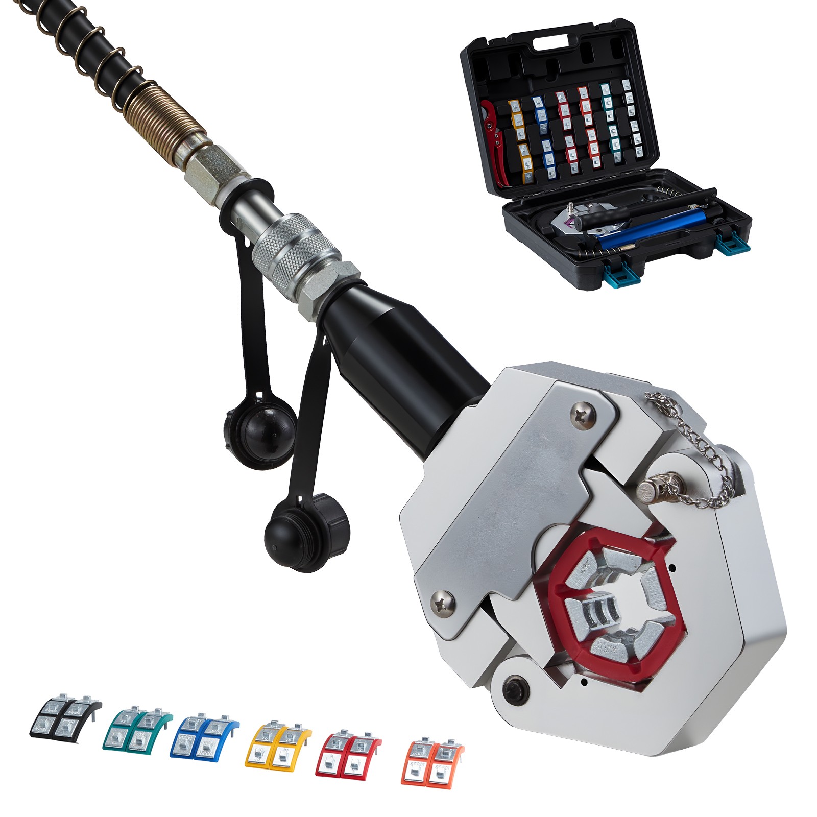 Uimoso Hydraulic Hose Crimper Kit with 7 Interchangeable Crimping Dies