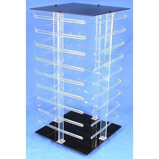 144 Card Rotating Revolving Acrylic Earring Jewelry Display Tower 19 1/2"