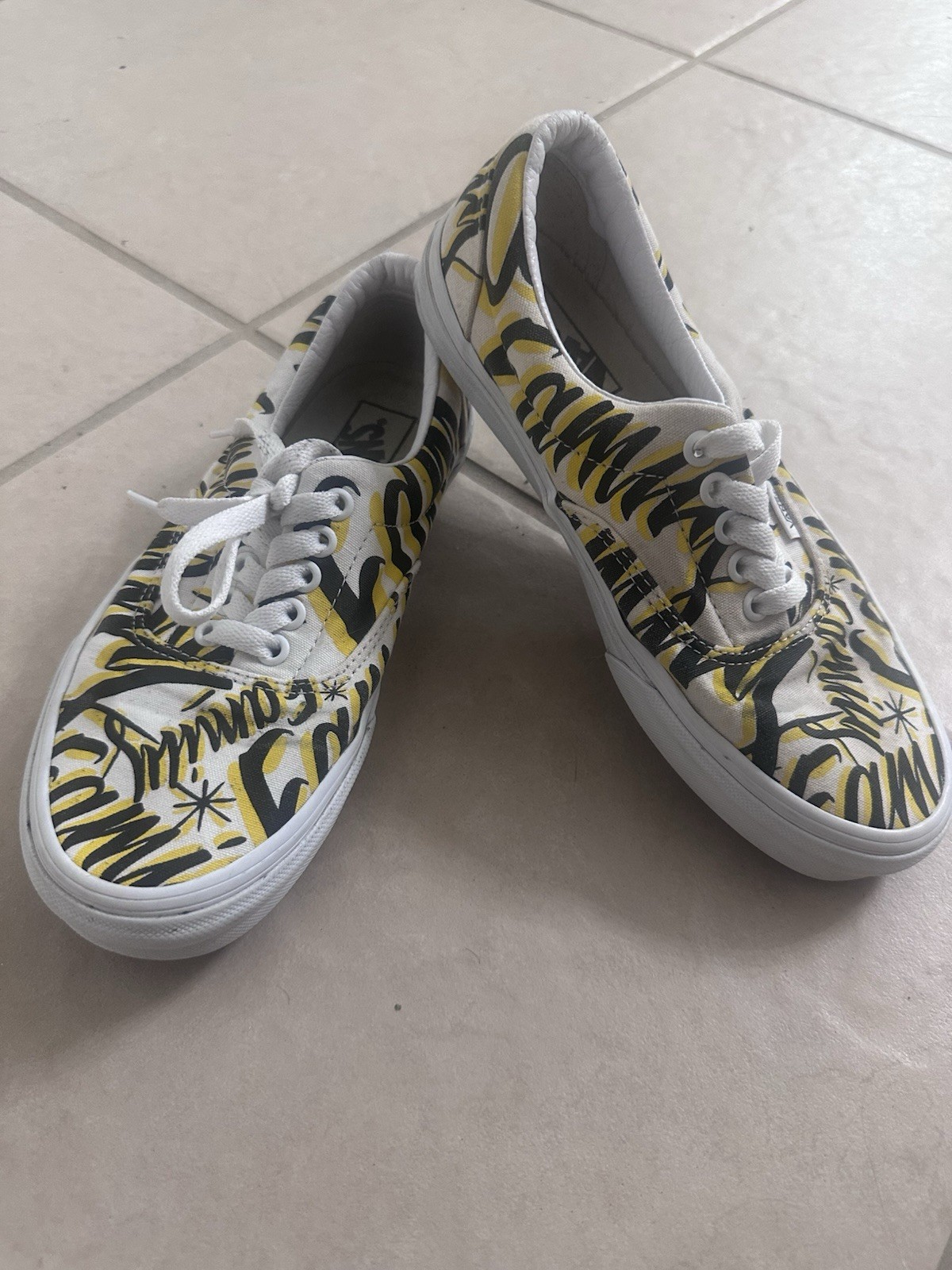 Vans Family Era Limited Edition Low Top Black And Yellow Men 6.5/Women 8