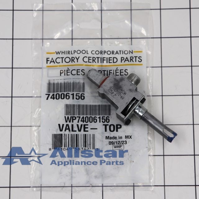 Whirlpool Range/Stove/Oven Surface Burner Valve WP74006156