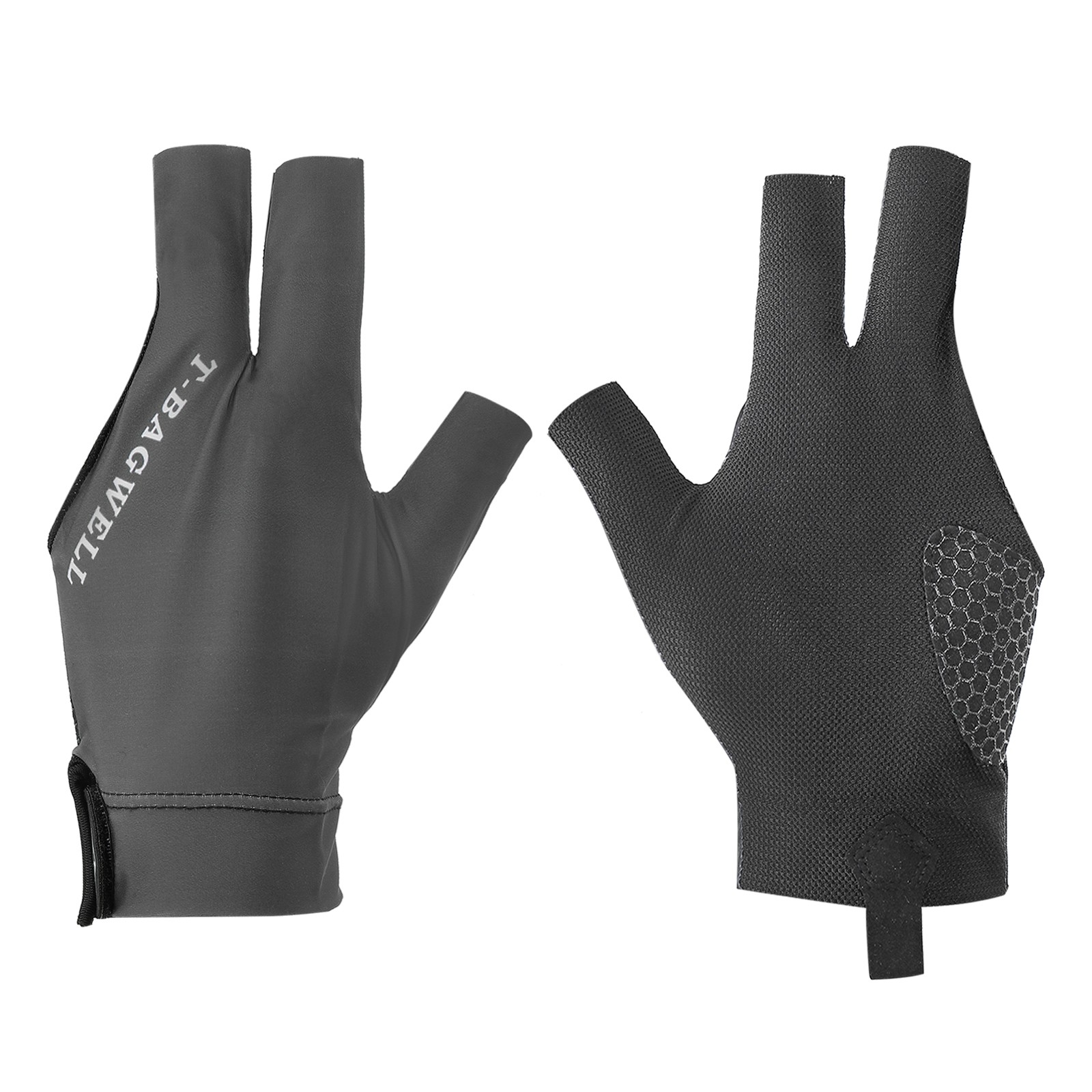 3 Finger Pool Glove Left Hand Billiard Gloves Pool Cue Accessories Grey