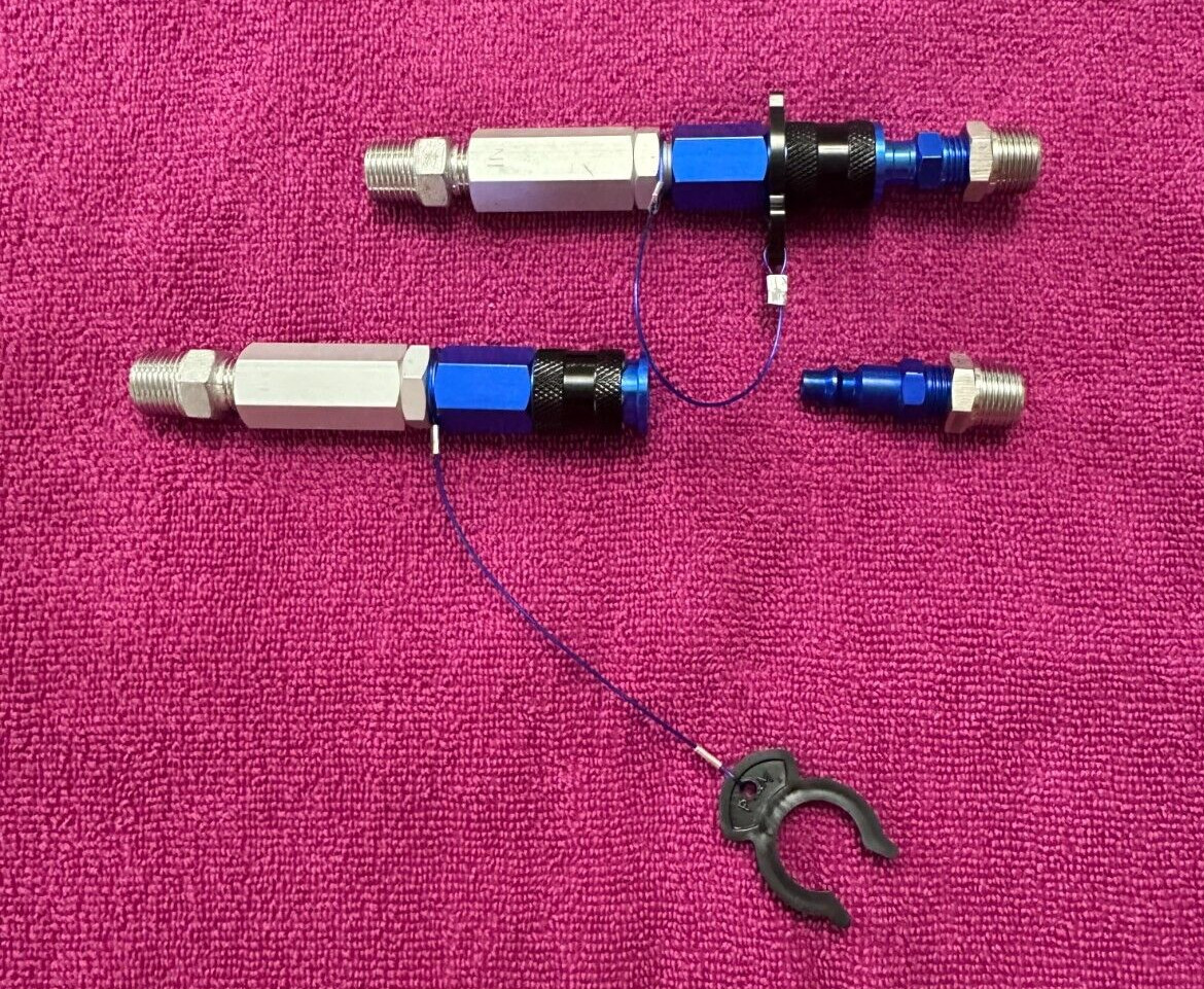 Hookah Diving filtered quick connect set w/air stop fits Brownies 3/8 npt
