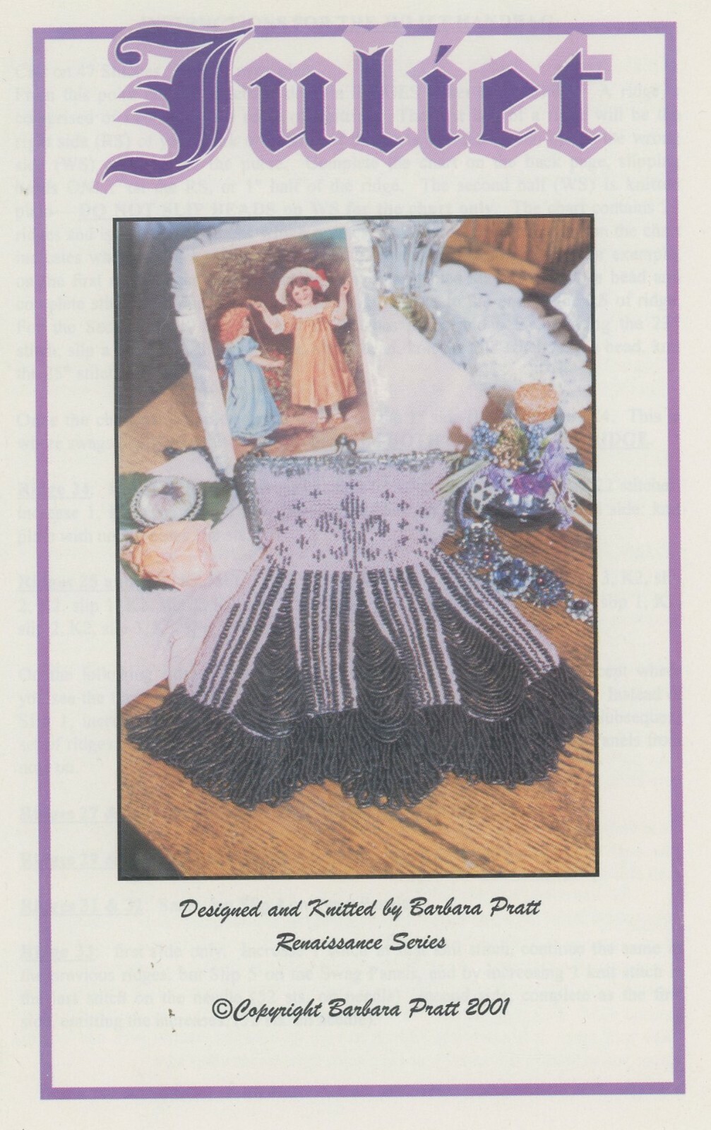 Barbara Pratt Victorian Beaded Knit Purse Juliet Pattern NEW