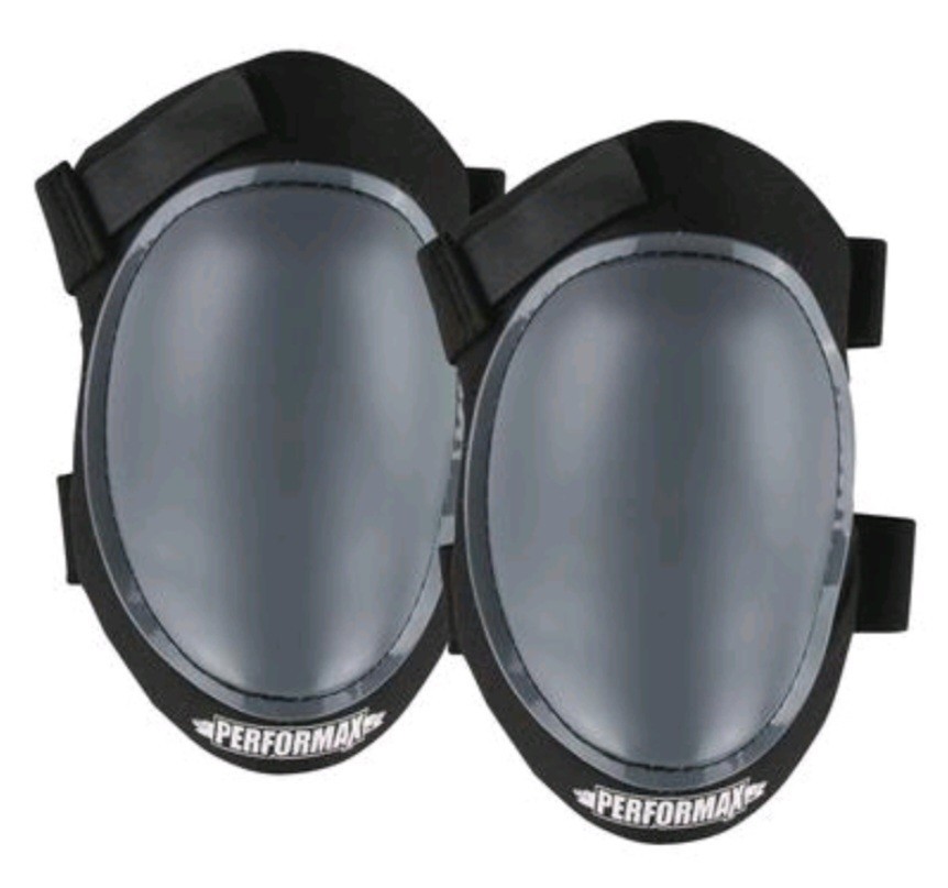 Deluxe Heavy-Duty Hard Shell Rocker Style Knee Pads with Dual Hook & Loop Straps