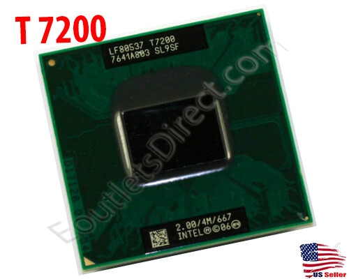 Intel Core 2 Duo Mobile T7200 2.00GHz/4MB/667MHz Socket M Laptop CPU Processor