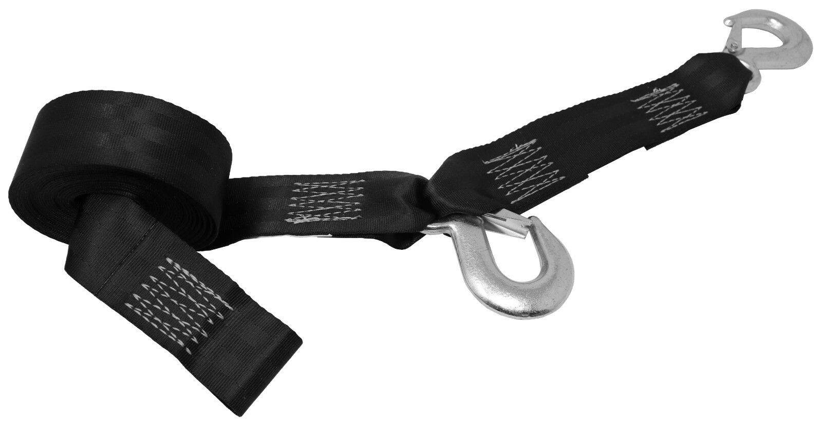 CustomTieDowns 2 Inch Boat Strap W/ Stainless Steel Hooks & 10 Inch Safety Strap