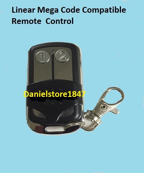 Linear Mega code Garage Door Opener Remote control key chain 2 button