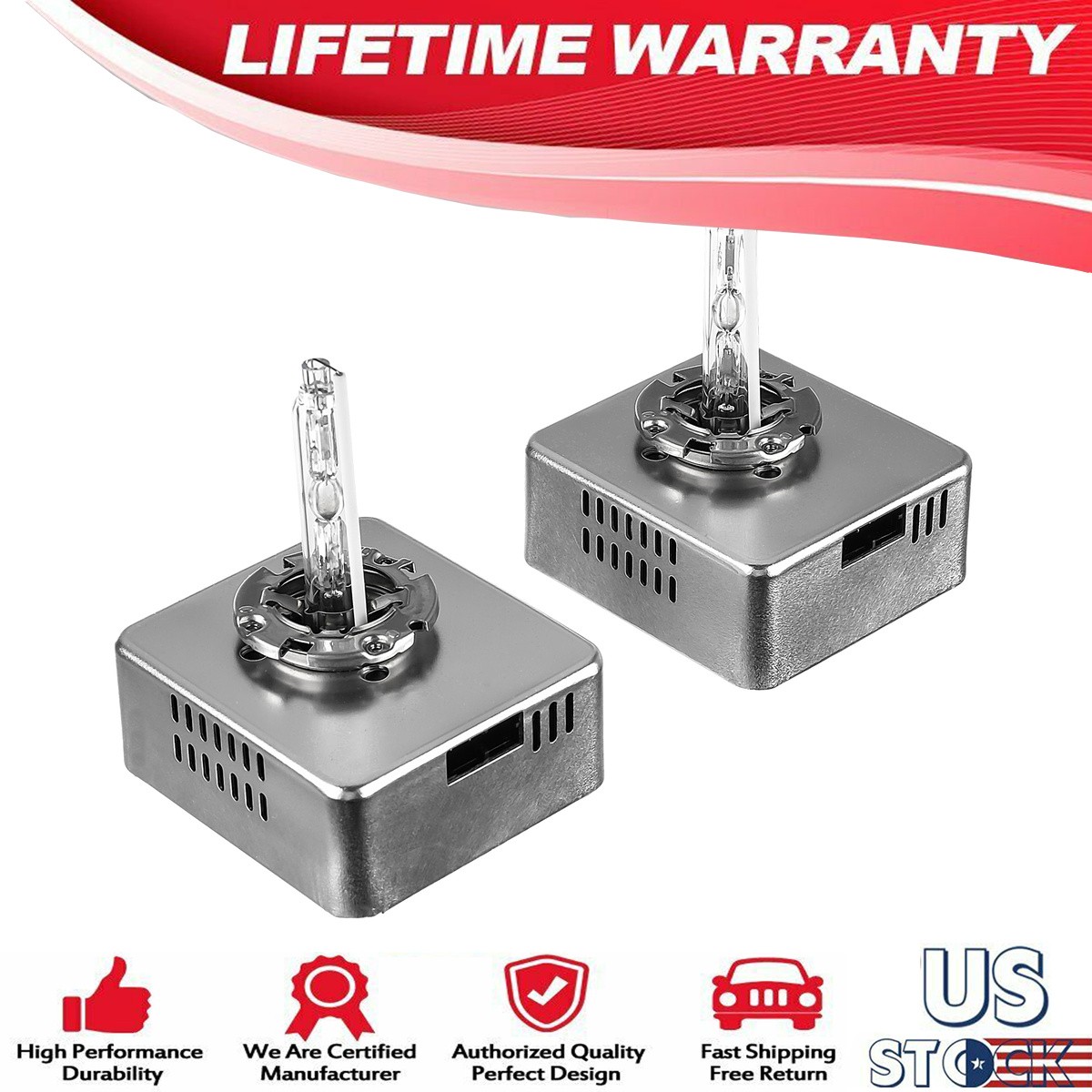 2X D5S Xenon Headlight HID Bulb For Chevy Silverado GM Sierra 1500 2016 2017