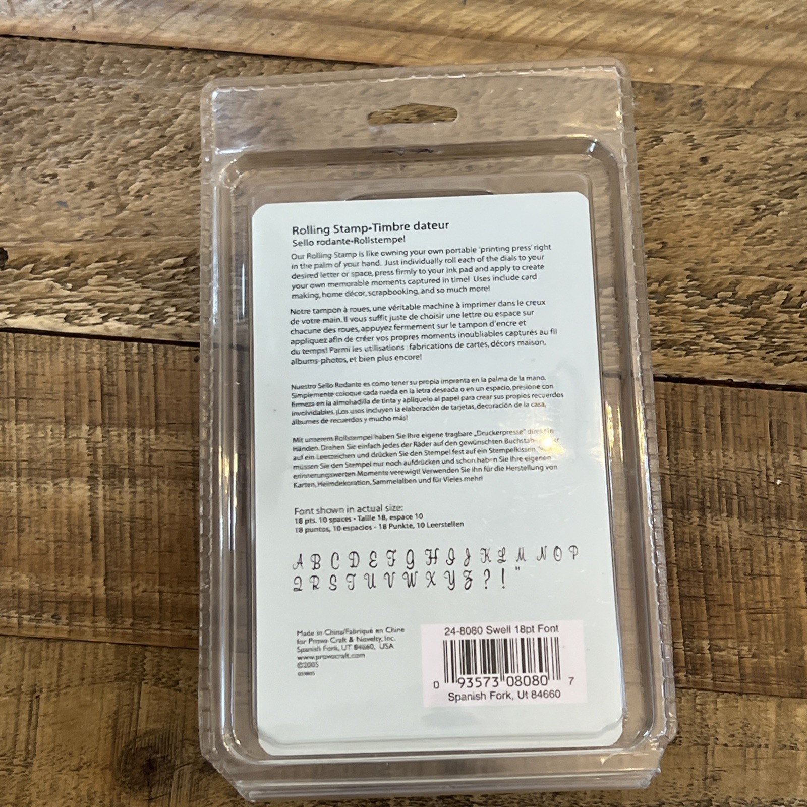 Provo Craft Etcetera Swell Rolling Stamp, 18 pt. Font Alphabetic